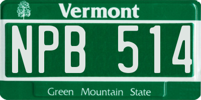 VT license plate NPB514