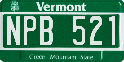 VT license plate NPB521