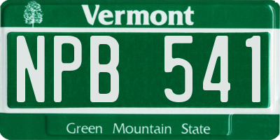 VT license plate NPB541