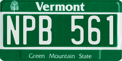VT license plate NPB561