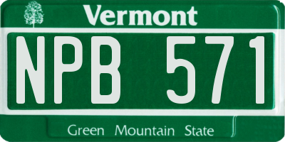 VT license plate NPB571