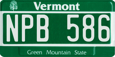 VT license plate NPB586
