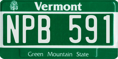 VT license plate NPB591