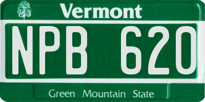 VT license plate NPB620