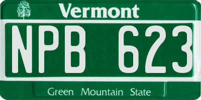 VT license plate NPB623