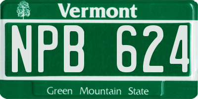 VT license plate NPB624