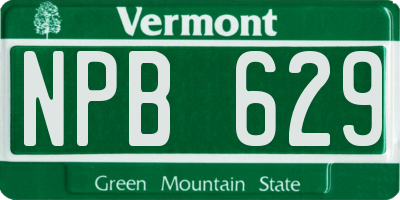 VT license plate NPB629