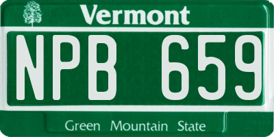 VT license plate NPB659