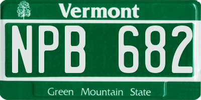 VT license plate NPB682