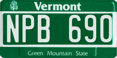 VT license plate NPB690