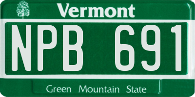 VT license plate NPB691