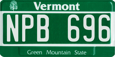 VT license plate NPB696