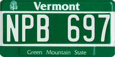 VT license plate NPB697