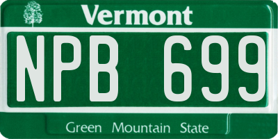VT license plate NPB699