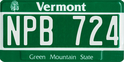 VT license plate NPB724