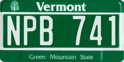 VT license plate NPB741