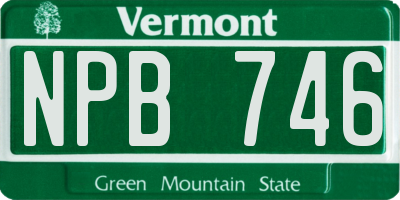 VT license plate NPB746