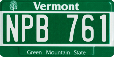 VT license plate NPB761