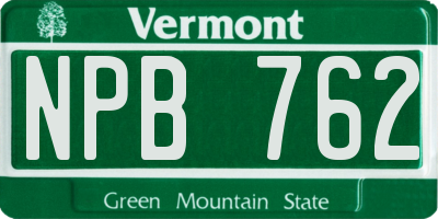 VT license plate NPB762