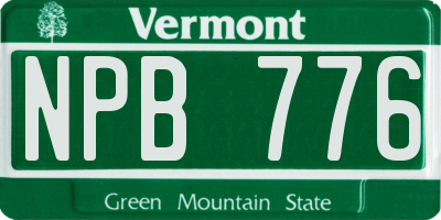 VT license plate NPB776