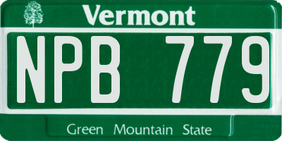 VT license plate NPB779