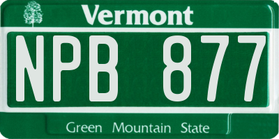 VT license plate NPB877
