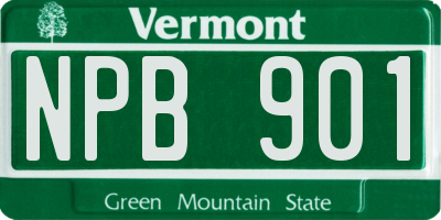 VT license plate NPB901