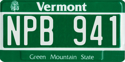 VT license plate NPB941