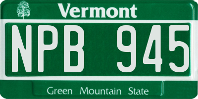 VT license plate NPB945