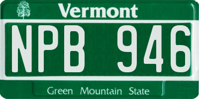 VT license plate NPB946