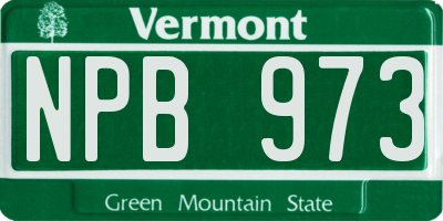 VT license plate NPB973