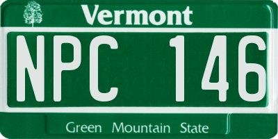 VT license plate NPC146