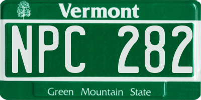 VT license plate NPC282