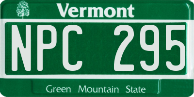 VT license plate NPC295