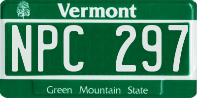 VT license plate NPC297