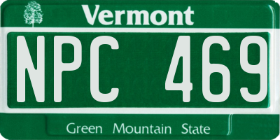 VT license plate NPC469