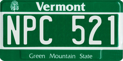 VT license plate NPC521
