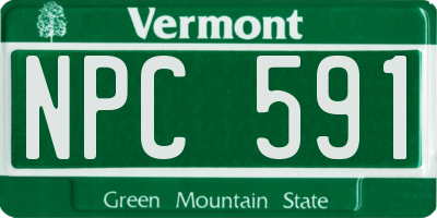 VT license plate NPC591