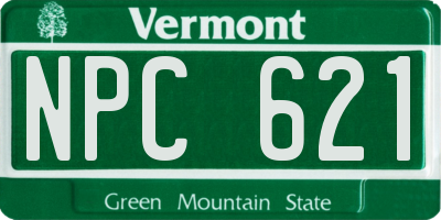VT license plate NPC621