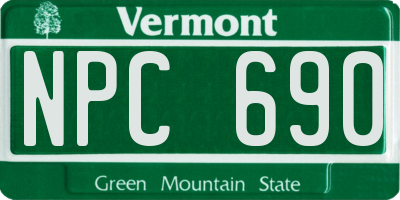 VT license plate NPC690