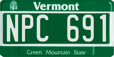 VT license plate NPC691