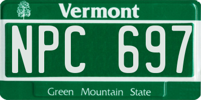VT license plate NPC697