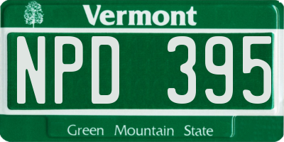 VT license plate NPD395