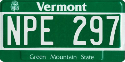 VT license plate NPE297