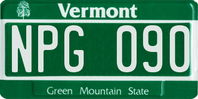 VT license plate NPG090