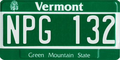 VT license plate NPG132