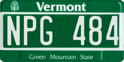 VT license plate NPG484