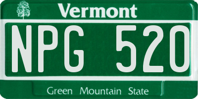 VT license plate NPG520