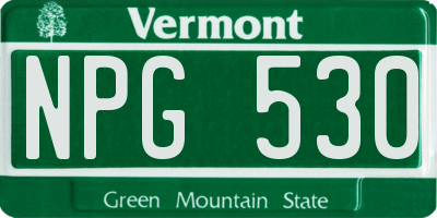 VT license plate NPG530