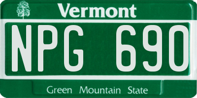 VT license plate NPG690